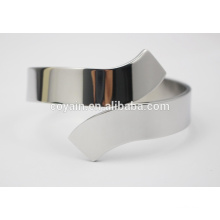 Special design spring cuff bangle bracelets silver stainless steel metal bangle silver